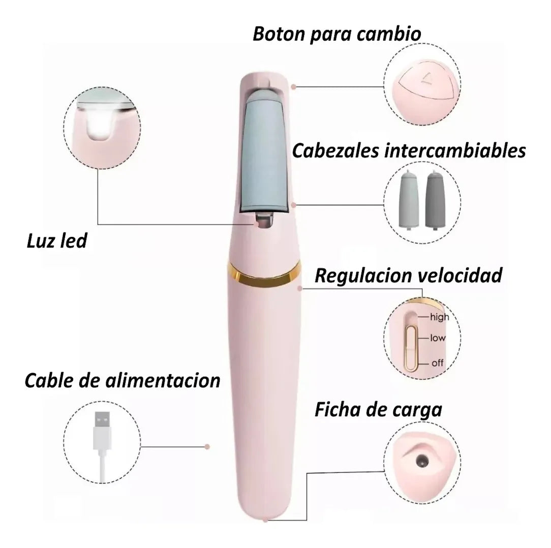 Exfoliante de pies eléctrico