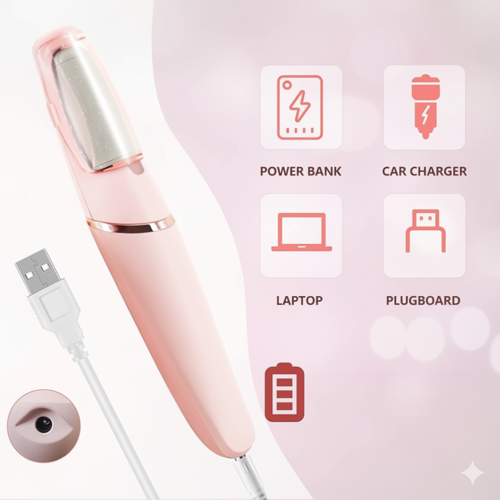 Exfoliante de pies eléctrico