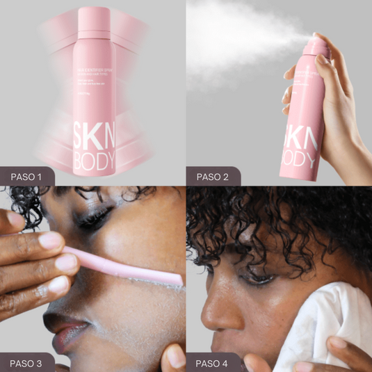 Spray Identificador Para Dermaplaning + 4 Rasuradores